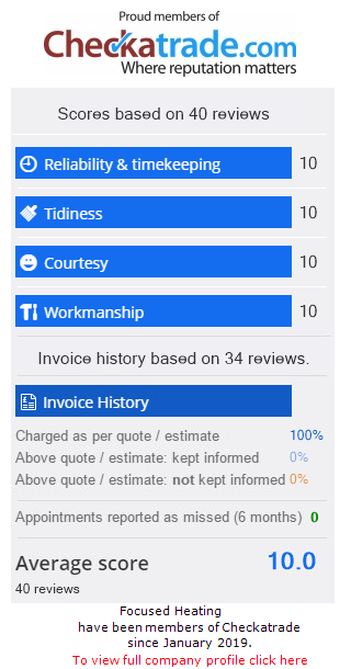 Checkatrade Rating for focused heating